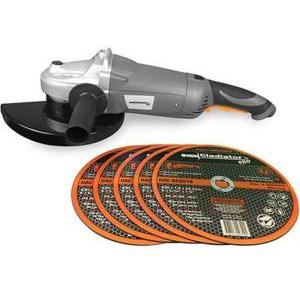AMOLADORA ANGULAR 180MM 1600W C/5 DISCO (GLADIATOR PRO)