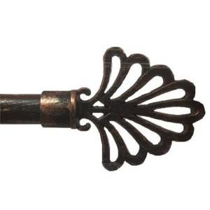 BARROTE EXTENSIBLE 1.10 A 2.10M NEGRO/COBRIZO HOJA