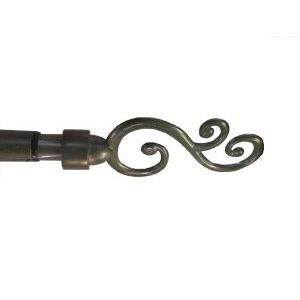 BARROTE EXTENSIBLE 1.10 a 2.10M A19050 GRIS PLATA HOJA