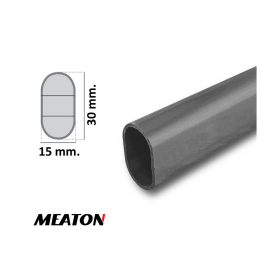 BARROTE OVAL CROM 15X30 ESP 0.8MM 2.8M (MEATON)