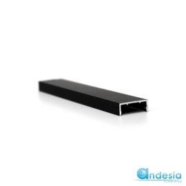 CANTO U ALUMINIO NEGRO ANODIZADO 18MM 2.6MTS (MEATON)