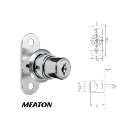 CERRADURA 105 BOTON CROM. 23MM. C240 C12 Un (MEATON)
