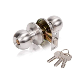 CERRADURA POMO MEDIA-BOLA AC.INOX SATINADO C/LLAVE (MEATON)