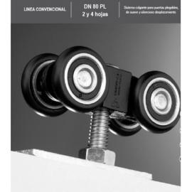 CORREDERA Dn80-Pl2 COLGANTE 2 PUERTAS (DUCASSE)