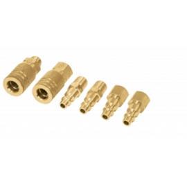 JUEGO COPLE Y CONECTORES BRONCE 6PZAS P/COMPR (TRUPER)
