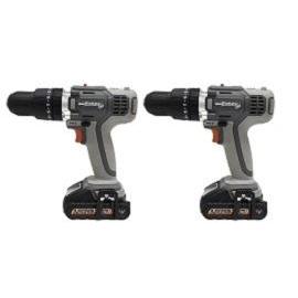 KIT DE 2 TALADROS PERCUTORES REC. 18V LITIO-IN 2Ah (GLA PRO)