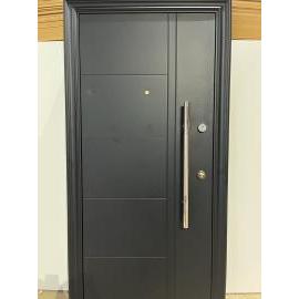 PUERTAS SEMIBLINDADA FULL NEGRO BARRAL DERECHA