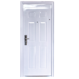 PUERTA SEMIBLINDADA BLANCA IZQUIERDA (2.05x0.85mts) 50mm