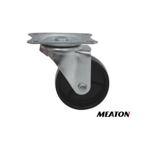 RUEDA PLASTICA NEGRA C/BASE 32MM DIAM 12KG JUEGO 4
