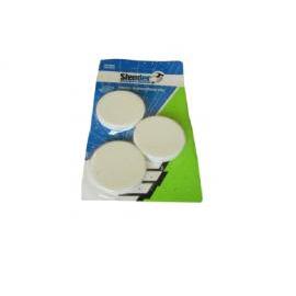 TOPES POLYFON AUTOADESICO REDONDOS BLANCOS BLISTER 3 UN. 