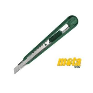 TRINCHETA PLASTICA HOJA 9MM C/TRABA (MOTA)